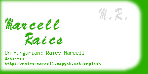 marcell raics business card